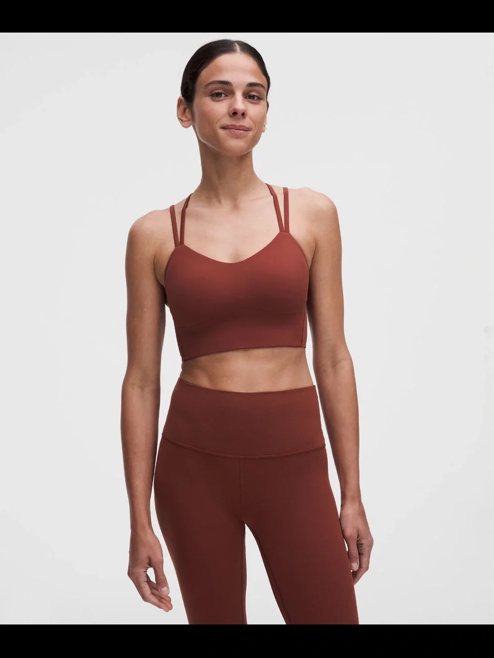 Lululemon Like a Cloud Long Line Ribbed Bra in a light green B/C cup